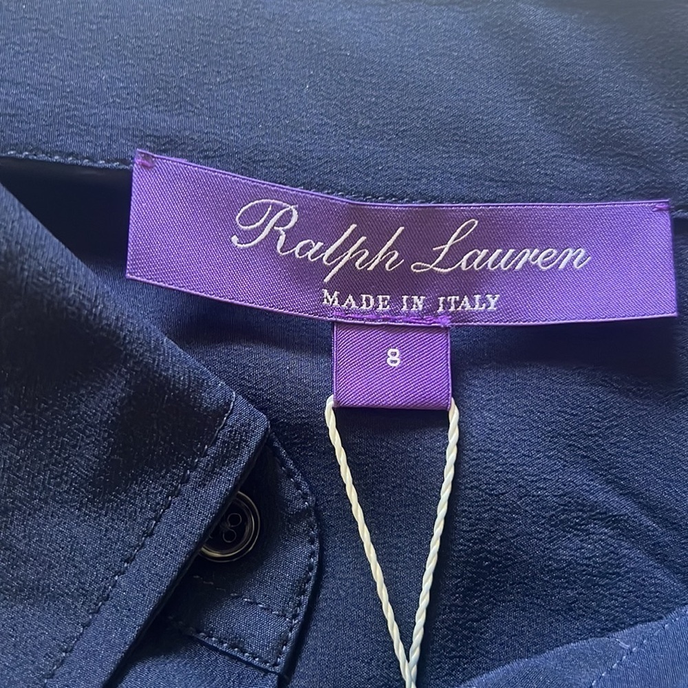 Ralph Lauren Purple Label Womens Button Down Dress Shirt 100% SILK - Picture 3 of 5